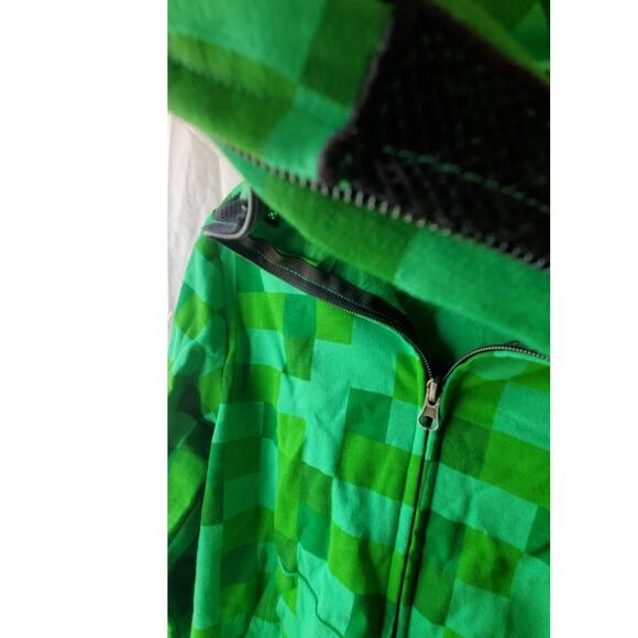 NEW with TAGS - Hooded Sweatshirt Minecraft Creeper Zip UP hood - Small - Picture 5 of 9